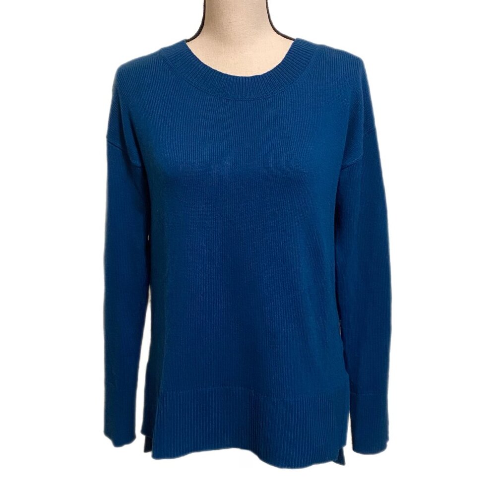 Gap Women's Long Sleeve High Low Pullover Blue Sweater Size XS